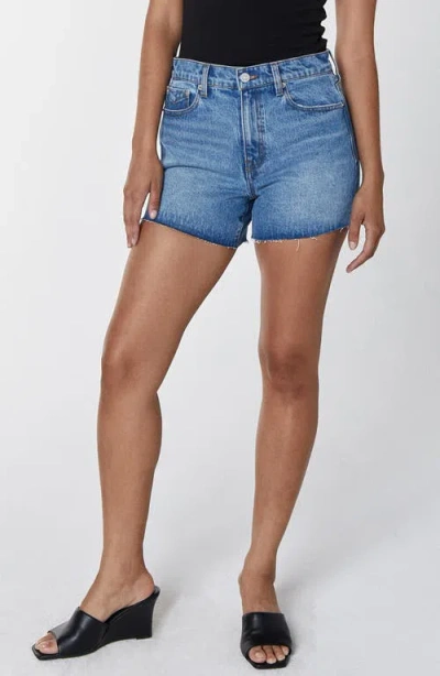 Unpublished Emma Raw Hem Denim Shorts In Pink