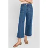 Unpublished Gemma Cruise High Waist Crop Wide Leg Jeans In Blue
