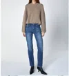 Unpublished Georgia Mid Rise Straight Leg Jeans In Inkling