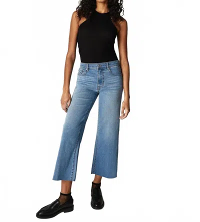 Unpublished Greta Mid-rise Cropped Wide Leg Jean In Larchmont In Blue