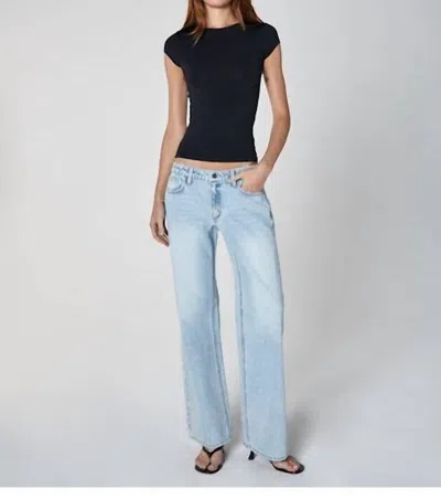 Unpublished Jody Wide Leg Bell Jean In Light Denim