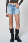 Unpublished Laine Billow Raw Hem Denim Shorts
