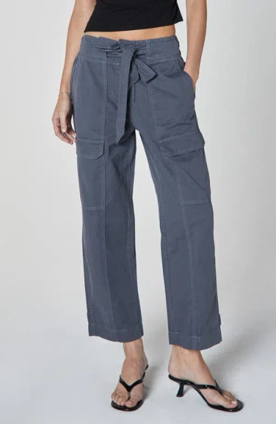 Unpublished Mia Drawstring Cargo Pants In Blue