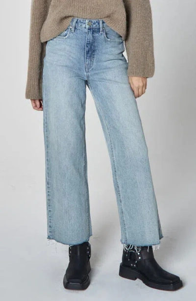 Unpublished Noemi High Waist Wide Leg Jeans In Blue