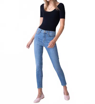 Unpublished Olivia High Rise Skinny Jeans In Vivid In Blue
