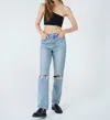UNPUBLISHED WILLA SUPER HIGH RISE MOM FIT STRAIGHT LEG JEAN IN ROGUE