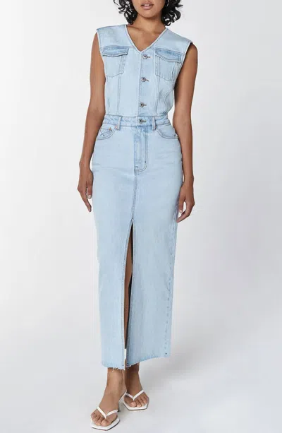 Unpublished Wyatt Denim Maxi Dress In Twin Flame