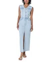 Unpublished Wyatt Twin Flame Denim Maxi Dress In Multi