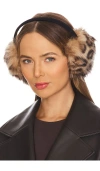 Unreal Fur All Ears Earmuffs In 豹纹连衣裙