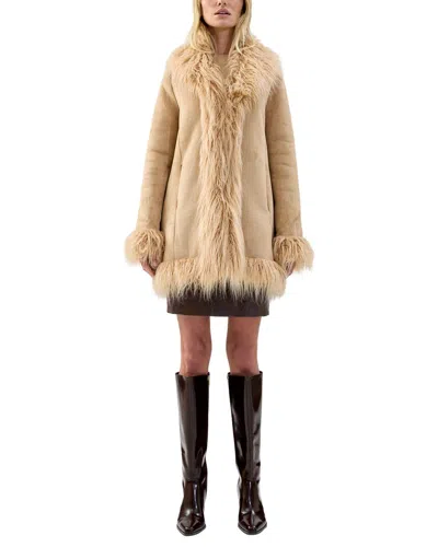 Unreal Fur Avant Garde Coat In Neutral