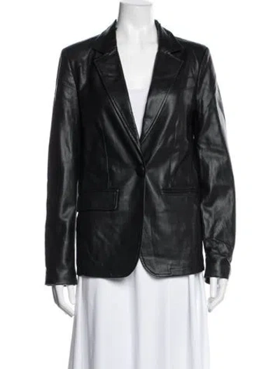 Pre-owned Unreal Fur Biker Jacket In Black
