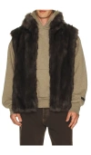 Unreal Fur Blue Ridge Vest In Brown