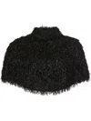 Unreal Fur Cape Verde Cropped Cape In Black