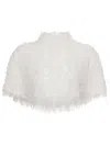 Unreal Fur Cape Verde Cropped-cape In White