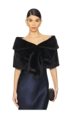 Unreal Fur Champagne Wrap In Black