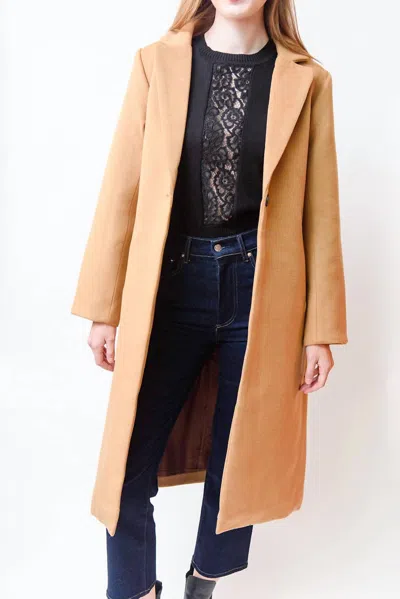 Unreal Fur Classic Coat In Camel In Brown