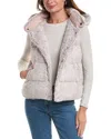 Unreal Fur Close Knit Vest In Grey