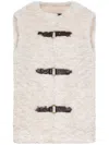 Unreal Fur Dandy Vest In Neutrals