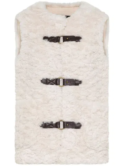 Unreal Fur Dandy Vest In White