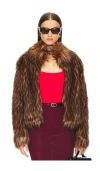 Unreal Fur Fur Delish Jacket In Brown Raccoon