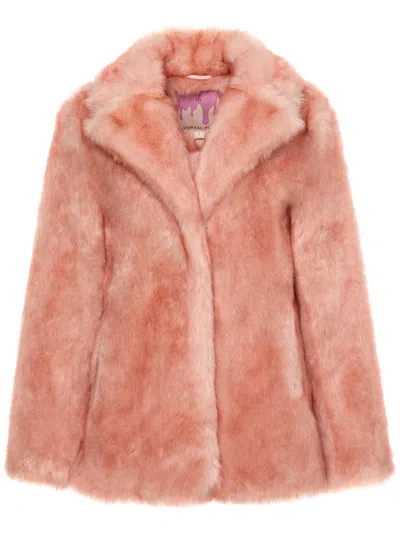 Unreal Fur Elba Notched-lapels Faux Fur Jacket In Pink