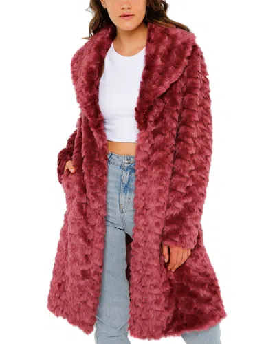 Unreal Fur Esperanza Coat In Pink