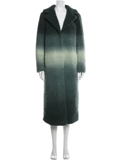 Pre-owned Unreal Fur Faux Fur Coat In Green
