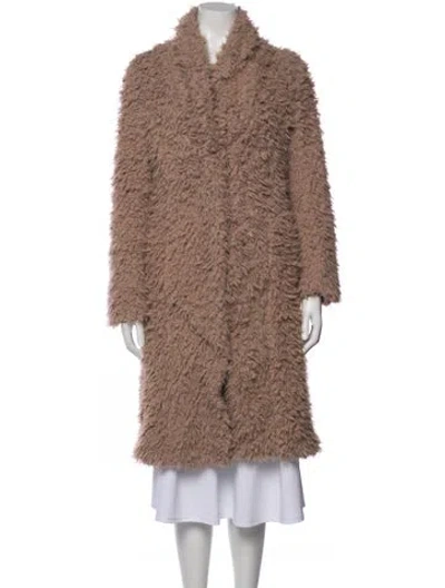 Pre-owned Unreal Fur Faux Fur Coat In Neutral