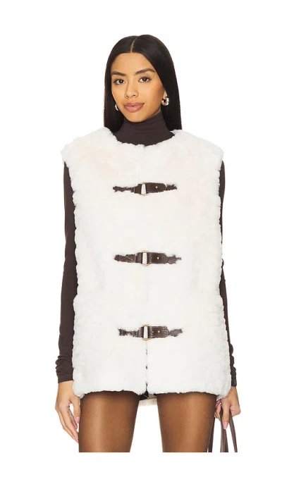 Unreal Fur Faux Fur Dandy Vest In Cream