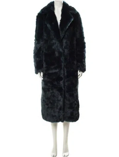Pre-owned Unreal Fur Faux Fur Faux Fur Coat In Black