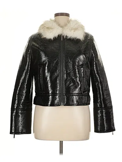 Pre-owned Unreal Fur Faux Fur Jacket In Black