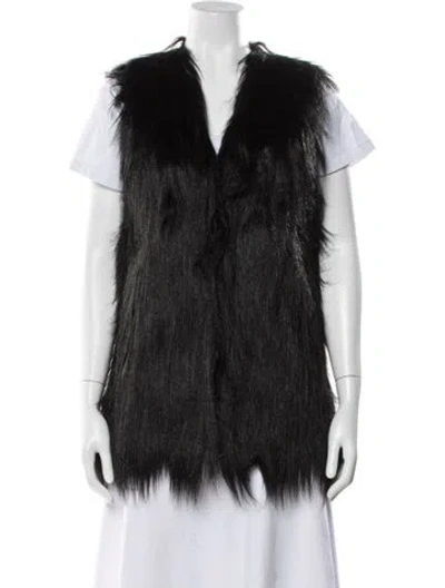 Pre-owned Unreal Fur Faux Fur Jacket In Black