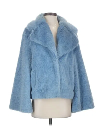 Pre-owned Unreal Fur Faux Fur Jacket In Blue