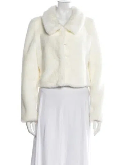 Pre-owned Unreal Fur Faux Fur Jacket In Neutrals
