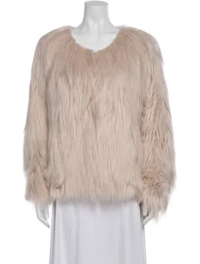 Pre-owned Unreal Fur Faux Fur Jacket In Pink