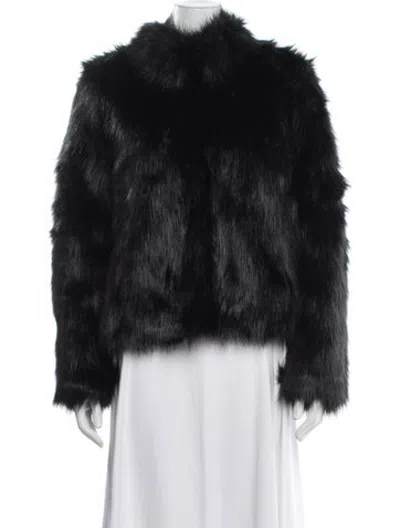 Pre-owned Unreal Fur Faux Fur Jacket W/ Tags In Black