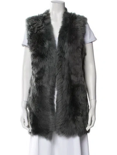 Pre-owned Unreal Fur Fur Vest In Gray