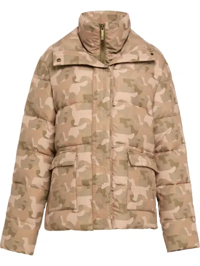 Unreal Fur Hidden Hound Padded Jacket In Nude