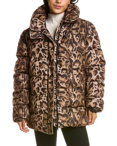 Unreal Fur Huff & Puff Leopard Jacket In Brown