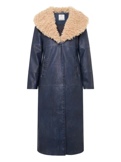 Unreal Fur Imagination Coat In Blue