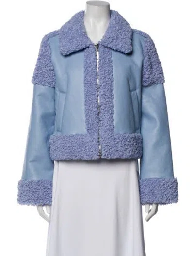 Pre-owned Unreal Fur Jacket W/ Tags In Blue