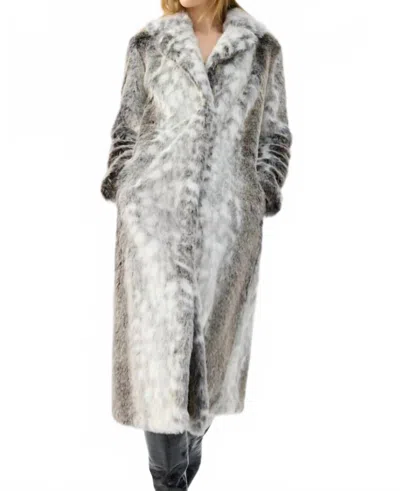 Unreal Fur Kathmandu Hoodie Coat In Grey In Gray