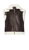 Unreal Fur Leather Master Control Vest In Brown
