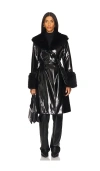 Unreal Fur Libertango Faux Fur Coat In Black