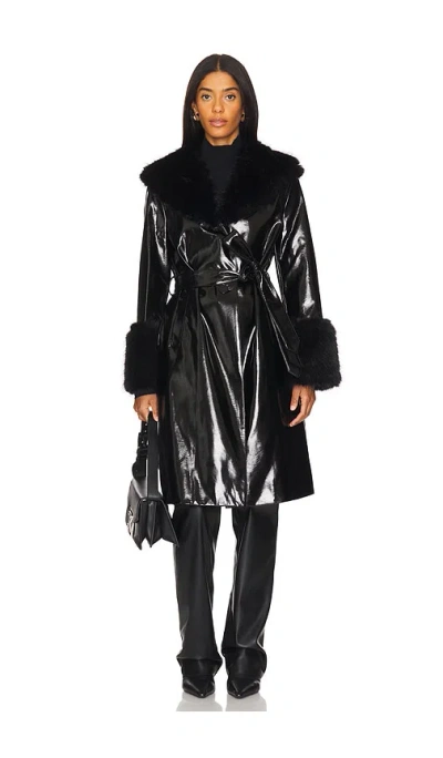 Unreal Fur Libertango Faux Fur Coat In Black