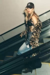 Unreal Fur Long Song Faux-fur Coat Jacket In Animal Print