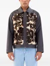 Unreal Fur Paneled Jacket In Blue