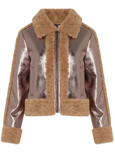 Unreal Fur Pilote D'avion Jacket In Brown