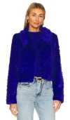 Unreal Fur Polaris Cropped Jacket Electric In Blue