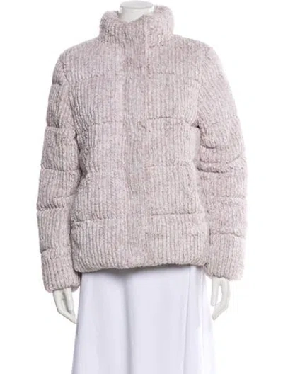 Pre-owned Unreal Fur Printed Faux Fur Jacket In Purple